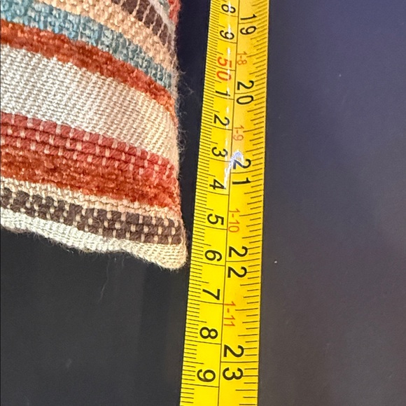 Striped Multicolor bohemian style lumbar Decorative Pillow - Picture 5 of 7